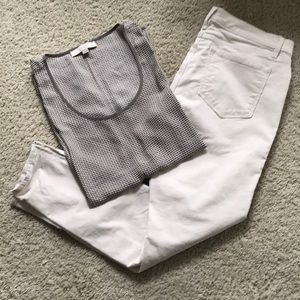 LOFT Modern Skinny Ankle Zip Corduroy Pant Size 8